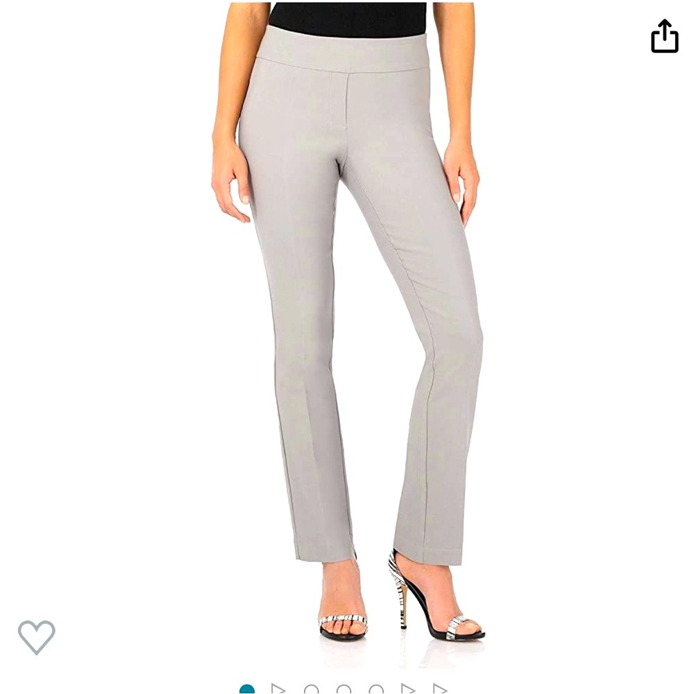 Rekucci Women's Ease Straight Leg Pant with Tummy Control size 10P NWT